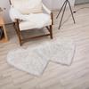 Tappeto in Lana Sintetica a Forma di Cuore Doppio - Tappeto per Soggiorno, Camera da Letto, Divano, Tavolino, Tappetino Spesso per Pavimento