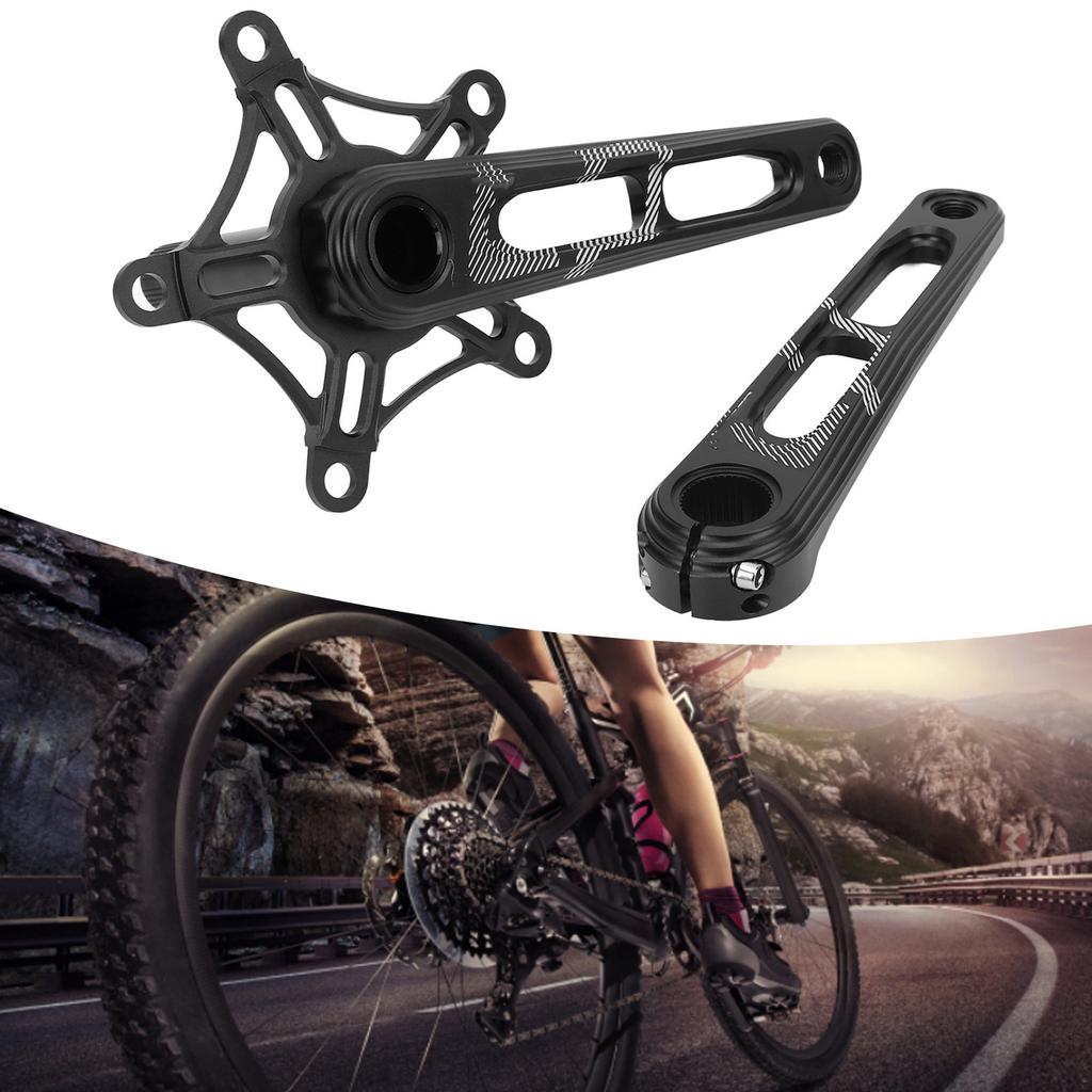 Lp Litepro Folding Bicycle Crankset Aluminum Alloy 130 BCD Bike Crankset CNC Curved Hollow Handle Single Disc