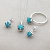 Turquoise Jewelry Set, 925 Sterling Silver, Dainty Jewelry, Gift For Her, Women Jewelry