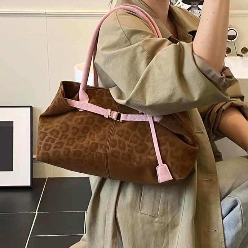 Leopard PU Leather Shoulder Bags for Women 2026 Luxury Designer Brand Trend Tote Bag Females Short Handle Handbags and Purses