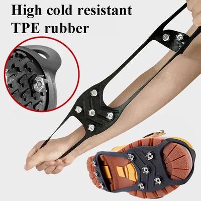 1 Pair Professional Climbing Crampons 8 Studs Anti-Skid Ice Snow Walking Shoes Spike Grip Winter Outdoor Equipment Camping Gear
