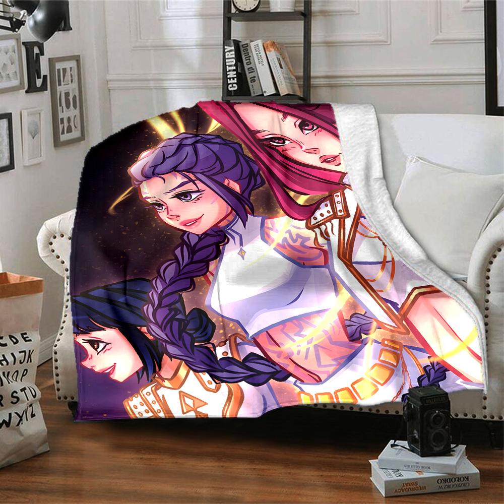 1pc KPop Demon Hunters3 Blanket, Gift, for Men and Women, Soft Blanket, Good for Sofa Bed Couch Travel, Lightweight Flannel Blanket