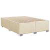 Bed Frame Without Mattress Cream 140 X 190 Cm Fabric