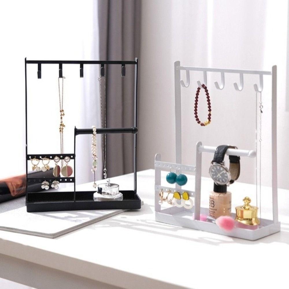 Hanging Hook Earrings Display Stand Metal Necklace Storage Rack Storage Shelf Ear Stud Holder  Ring