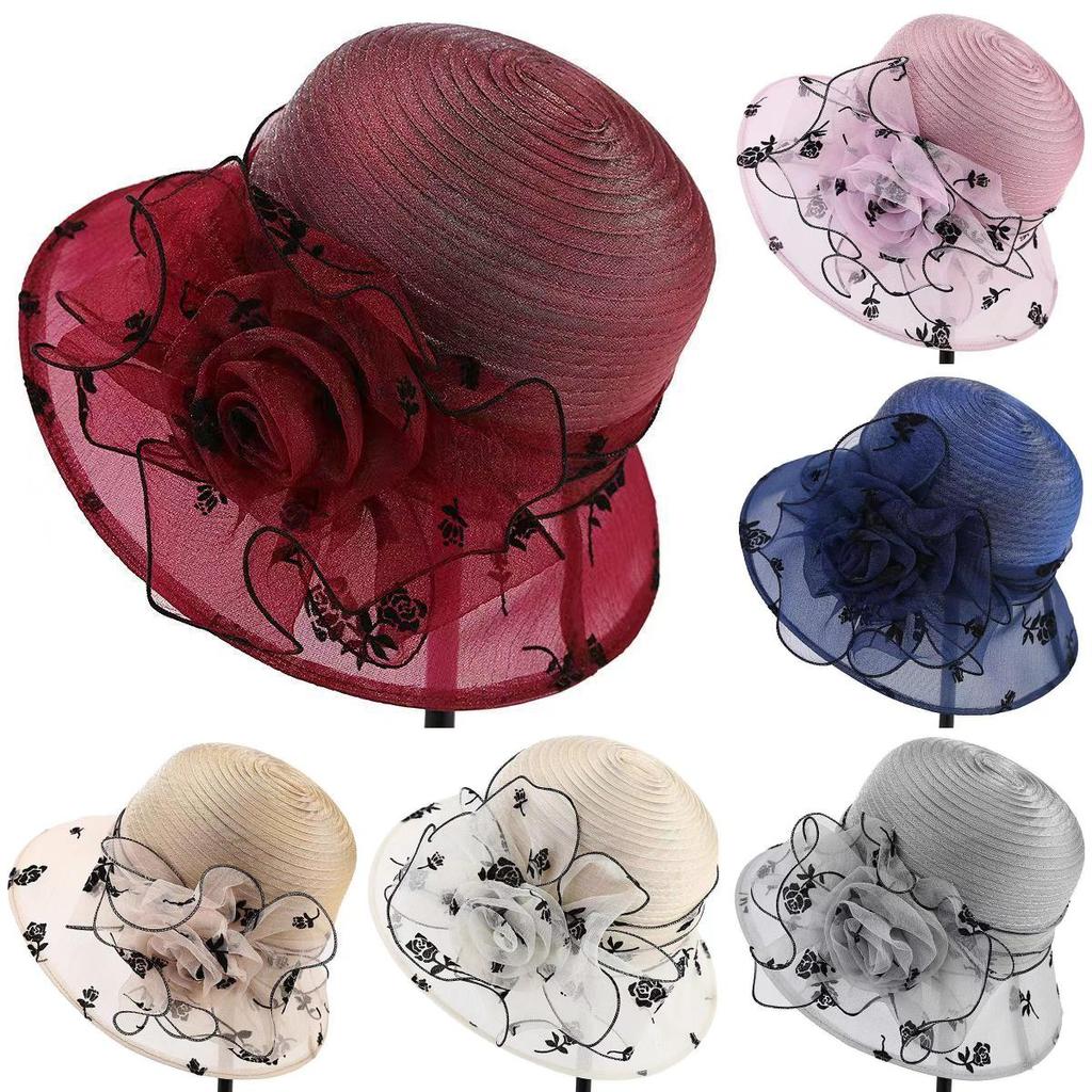 Rose Flower Mesh Fisherman Hat With Sun Protection For Women Summer Sunshade Stylish Accessory