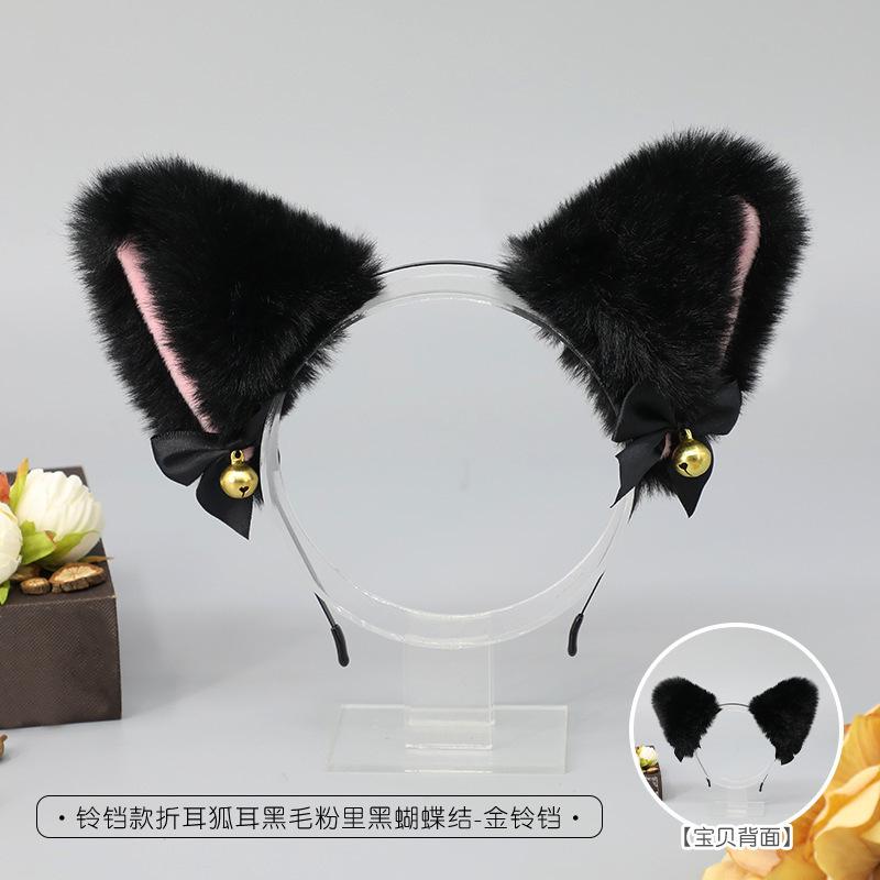 Handmade Japanese Beast Ear Headband Cute Plush Cat Ears Lolita Headdress Fox Ear Accessories Cat Ear Headband