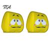 Breathable Polyester Headrest Protectors Car Cover, Funny Horror Cartoon Print, Stretchy Seat Universal Fit Vehicle Interior Decor Protector,