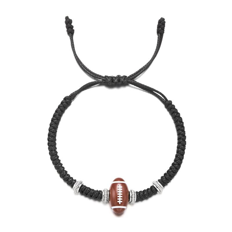 New Basketball Football Baseball Rugby Tennis Bracelet Handmade Adjustable Weaven Braclet Unisex Ball Enthusiasts Joias