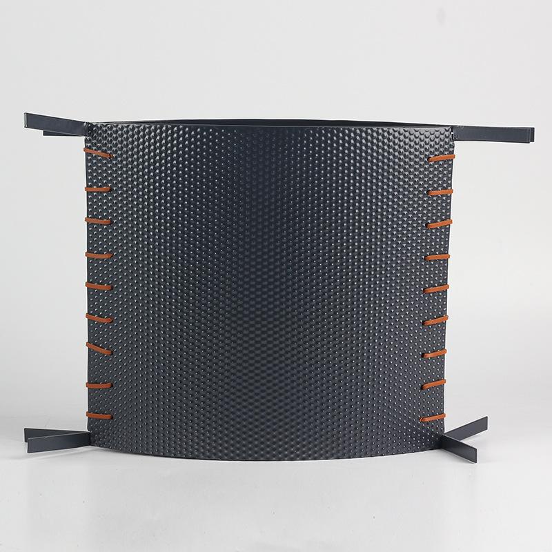 Light Luxury Metal Flat Vase, Creative Leather Stitching Flower Ware, Model Room, Dining Room, Living Room, Bed and Breakfast Decorations