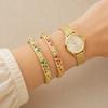 Enamel Flower Crystal Bangle Colorful Women's Hand Bracelet Vintage Cloisonne Bangle  Jewelry Gifts