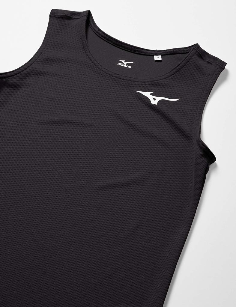 Mizuno Track Field Racing for Club U2MA7251 XS Women's & Shirt, Moisture-Wicking, Quick-Drying, Activities, 09, Black,