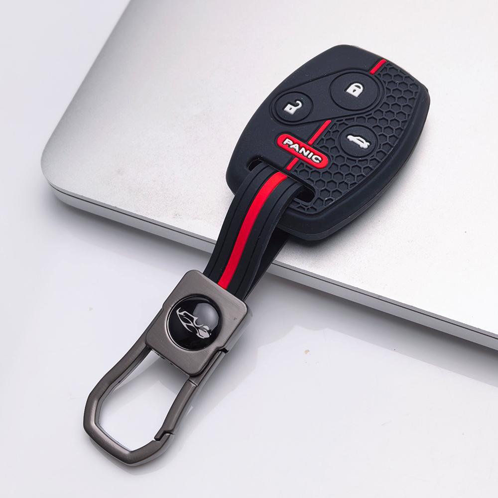 Key Fob Cover for Honda Accord Civic Models CRV with Keychain Anti-Scratch Surface Shockproof Structure Soft Grip Texture Easy Install Design