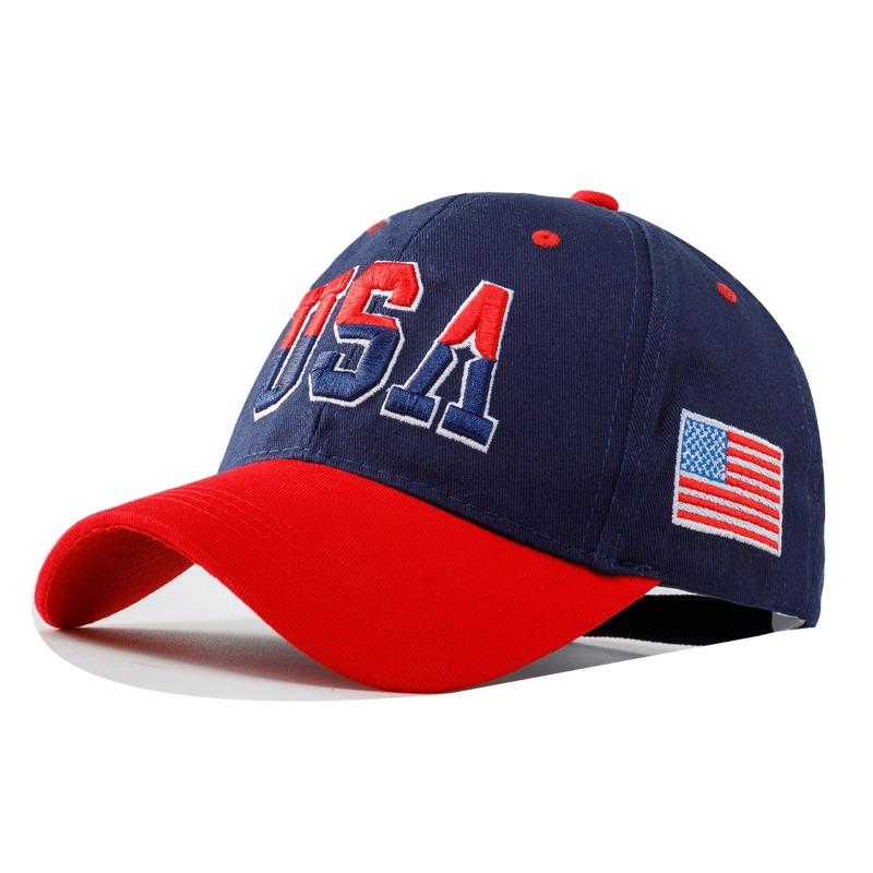 Cotton USA Baseball Cap Embroidered Hat Letter Embroidered Sun Hat