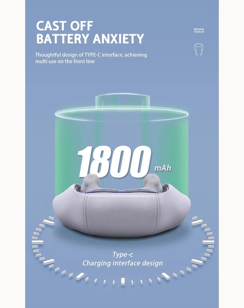 Portable Mini Relaxer Dredge Kneading Smart Electric Wrap Heated Trapezius Muscle Neck Multifunctional Shiatsu Massage Shawl