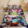 Anime Duvet Cover Dragon Ball Bedding Set Comforter Cover Super Saiyan Quilt Covers Bedclothes Twin Single King Kids Adult Gift