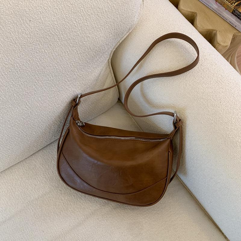 Niche Casual Fashion Dumpling Bag Women's Autumn New Retro High-value Texture Single Shoulder Oblique Span Bag