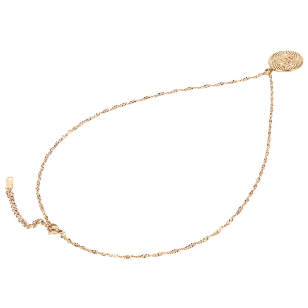 Náhrdelník pro ženy s bílým zirkonem, hadí vzor, galvanizovaný, módní dámský přívěsek