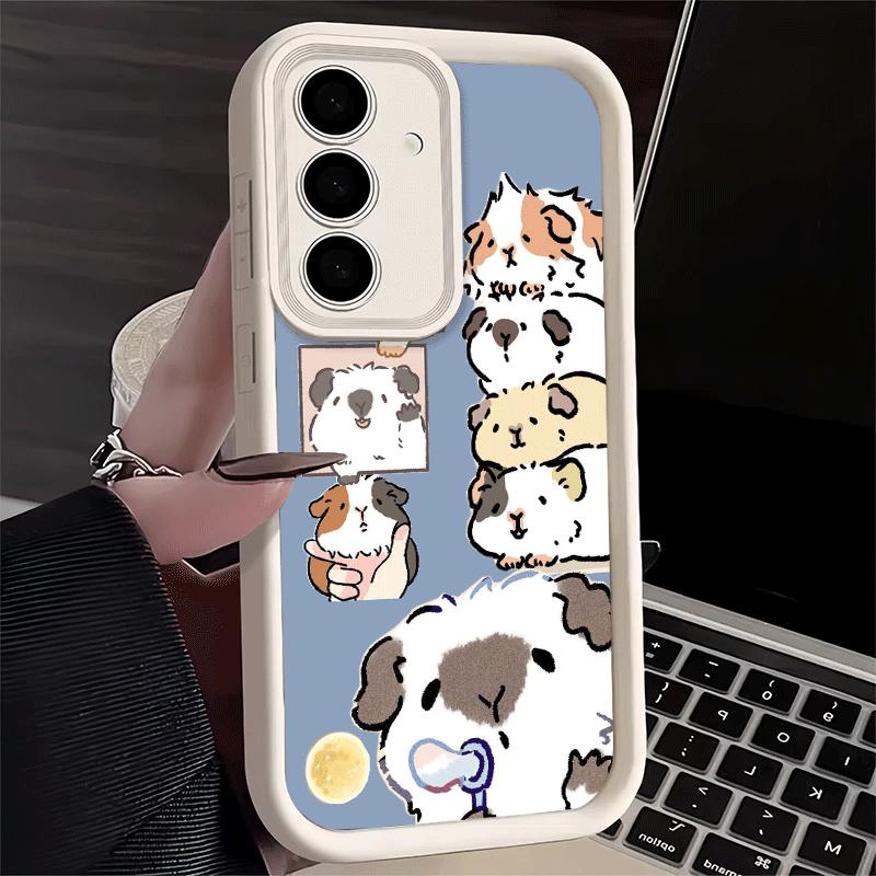 Phone Case for Samsung Galaxy A17 A16 A15 A14 A13 Cartoon Cute Hamster A56 A36 A26 A55 A35 A25 A54 A34 A24 A53 A33 A23 A07 A06
