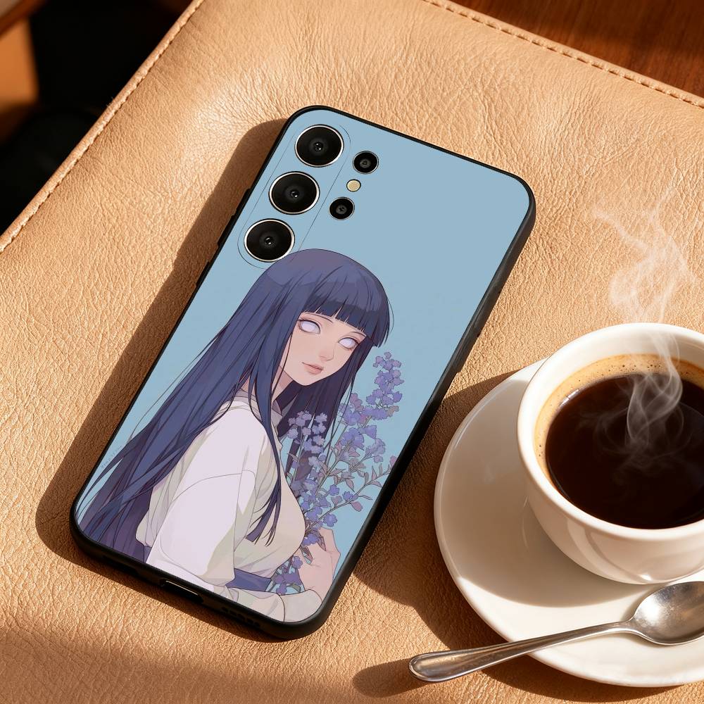 H-Hinata Anime H-Hyuga  Phone Case For Samsung S25,24,23,22,30,21,10,9,Ultra,Plus,Lite,FE Black Soft Case Samsung S105G