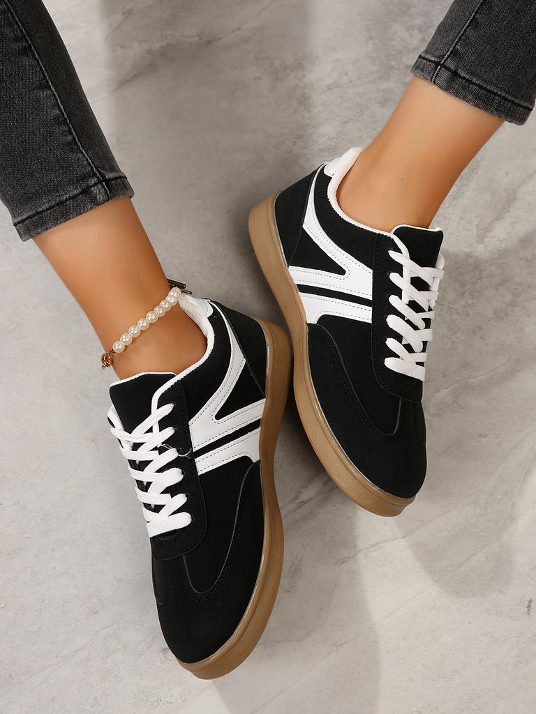 Women's Plus Size White Sneakers Retro Casual Versatile Round-Toe Sports Running Flat Canvas Trainers