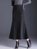 Collection Hiver 2025: Jupe Midi Moulante Queue de Poisson Taille Haute