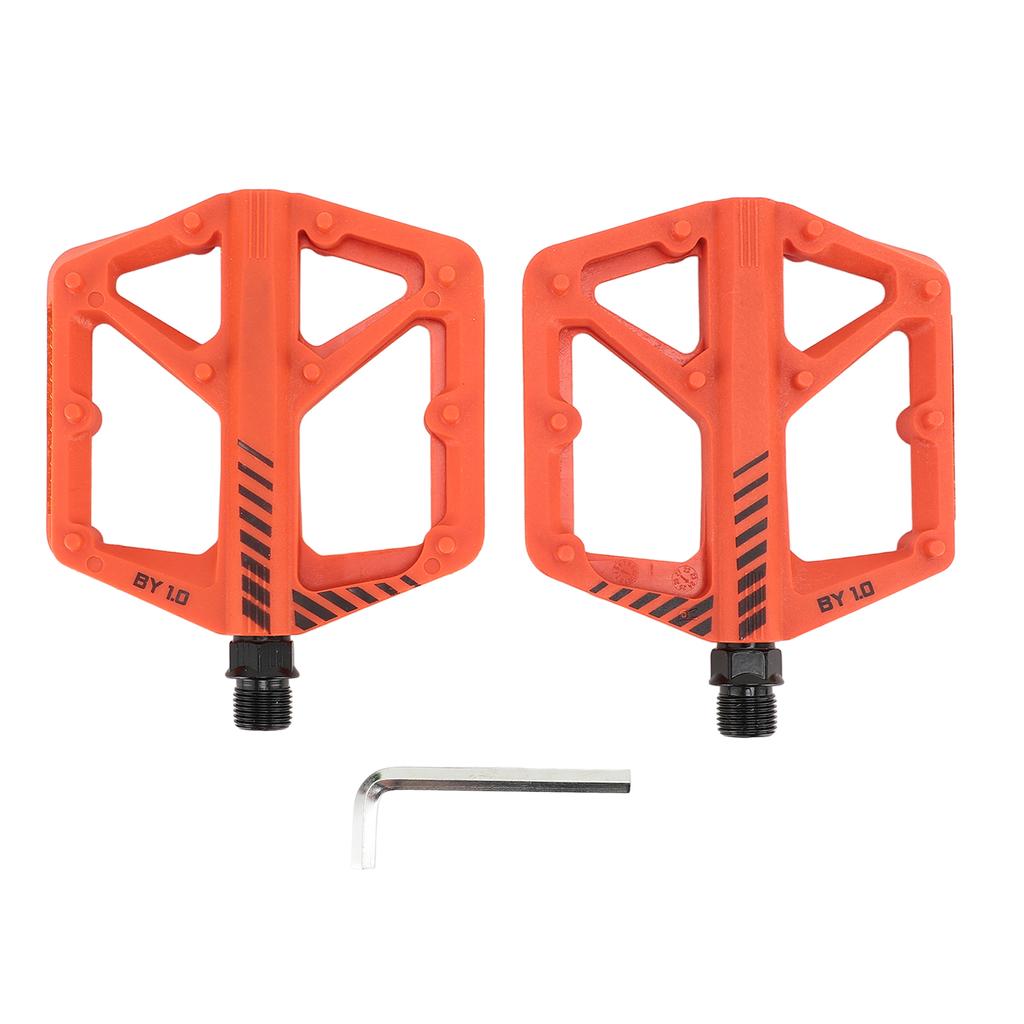Bike Pedal Boron Steel Axle Nylon Fiber Non Slip Toothed Nail Design Road Bike Flat Pedal