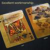 1 Deck Playing Cards Embossed Prints No Creases Portable Waterproof Plastic Cards Leisure Game Color Multiplayer Deck Game Golden
