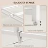 Folding Computer Desk with Monitor Stand, 100 x 48 x 87.5 cm, White