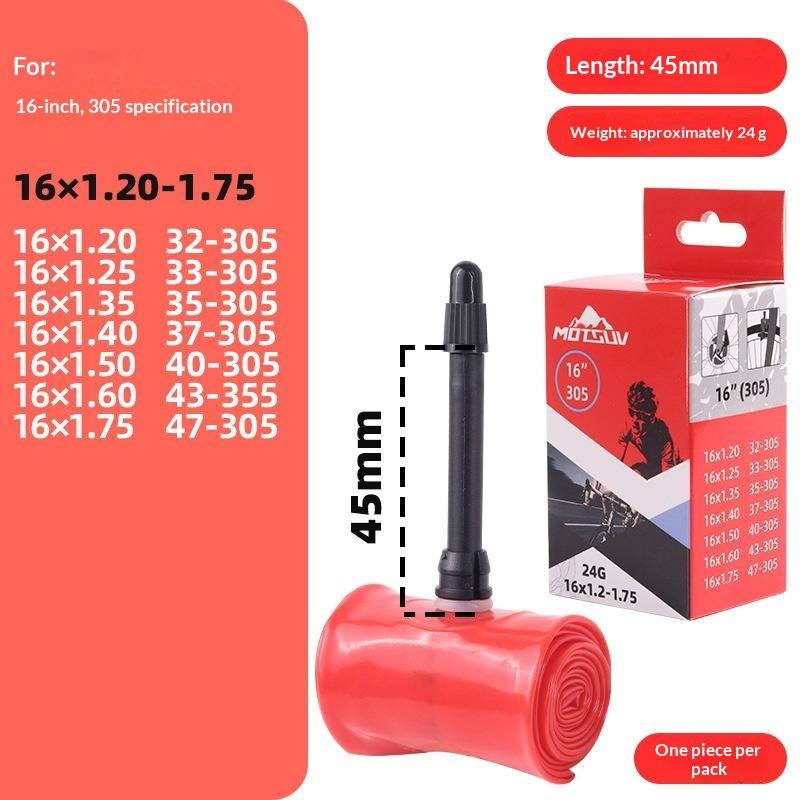 Tpu Bike Inner Tube Camera 16 18 20 22 Inch Mountain Bicycle Tire The Length Of The Nozzle Is 45/65 Mm.