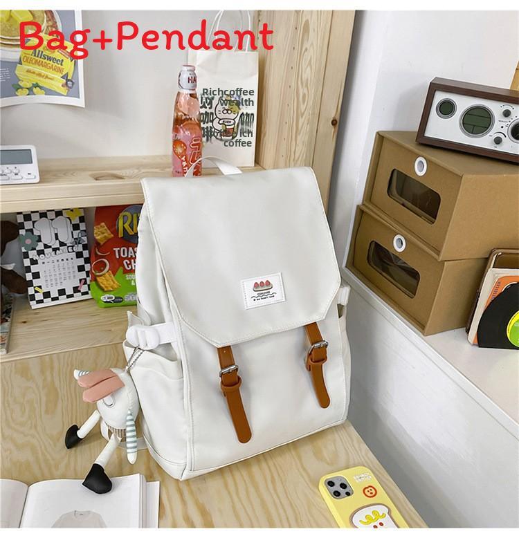 Nylon Casual Backpack For Students With Design And Laptop Compartment