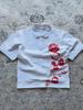 T-shirt Stampata Stile Punk Classico Retrò alla Moda Polo con Stampa Rossetto Polo Y2K Stile Americano Tendenza Street