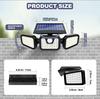 Modern IP65 Solar Garden Light Motion Sensor LED Wall Lamp Outdoor Waterproof 3 Sides 74 LED