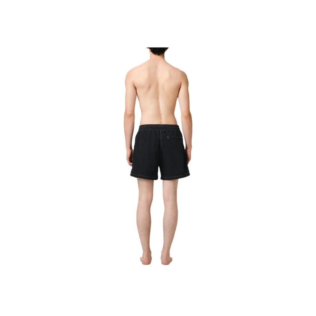 AMIPARIS Solid Low Waist Boxer Swim Trunks Men Swimwear Black HBW006-PA0027-001