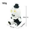 Peluche Giocattolo Clown Spaventoso Gelato Cappello a Cilindro Nero Occhi Girasole Bambola Morbida Imbottita per Collezioni di Feste