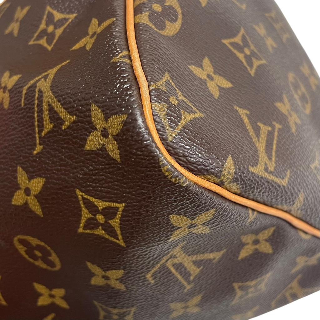 Used Louis Vuitton Monogram Speedy 30 M41526 Boston Bag Brown Authentic 1217