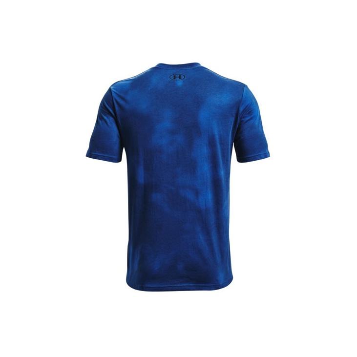 Under Armour Tie-Dye Loose Fit Training Casual Round Neck Short Sleeve T-Shirt Men Tops Blue 1366459-432