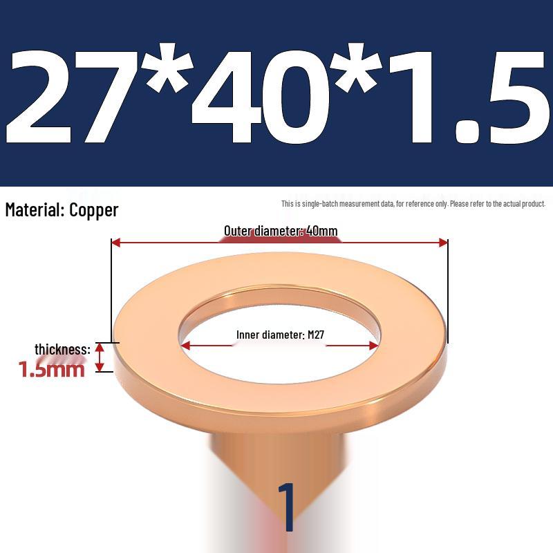 National Standard Red Copper Gasket Seal Ring and Flat Washer M3-M60mm for Marine Instruments