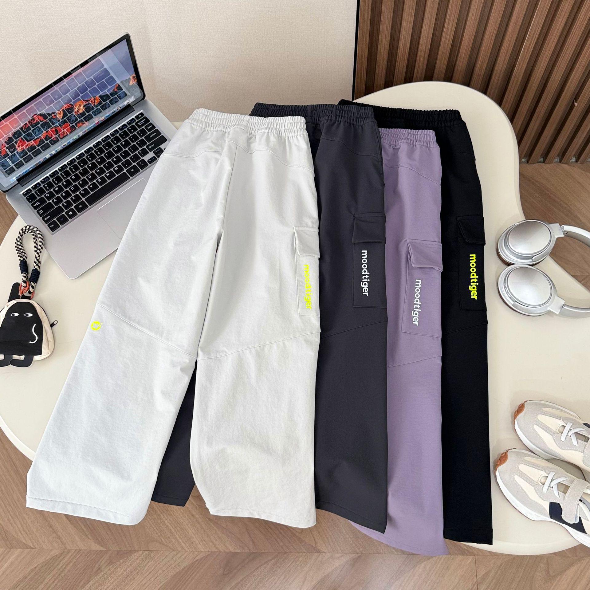 

Дитячі трендові широкі штани карго - Вільні та повсякденні для весни та осені 150 cm