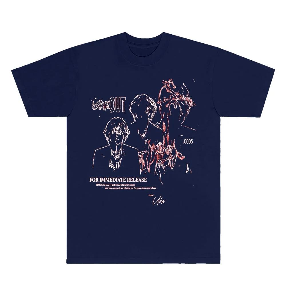 

BoyWithUke Burnout TShirts 2025 Tour Merch Tee Cosplay Women Unisex Fashion Short Sleeve Top S