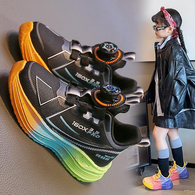 Children's sports shoes breathable boys' running shoes spring and autumn new ins mesh shoes shock-absorbing soft-soled boys' casual shoes