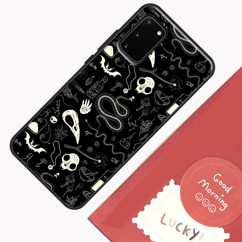 Raven Skull Phone Case For Samsung Galaxy S25 S24 S20 S21 S22 S23 Ultra S9 S10 Plus S25 FE Cover Shell