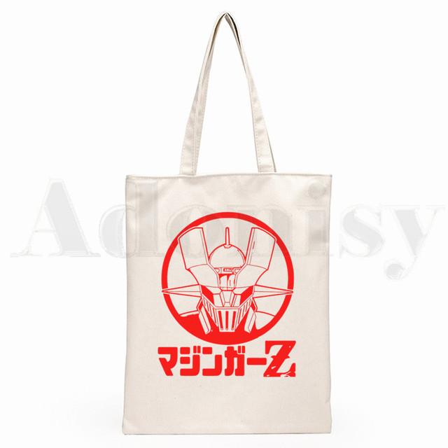 Mazinger Z Japan Anime Old Classic Manga Robot Grafic Cartoon Print Genți de cumpărături Fete Fashion Casual Pacakge Hand Bag