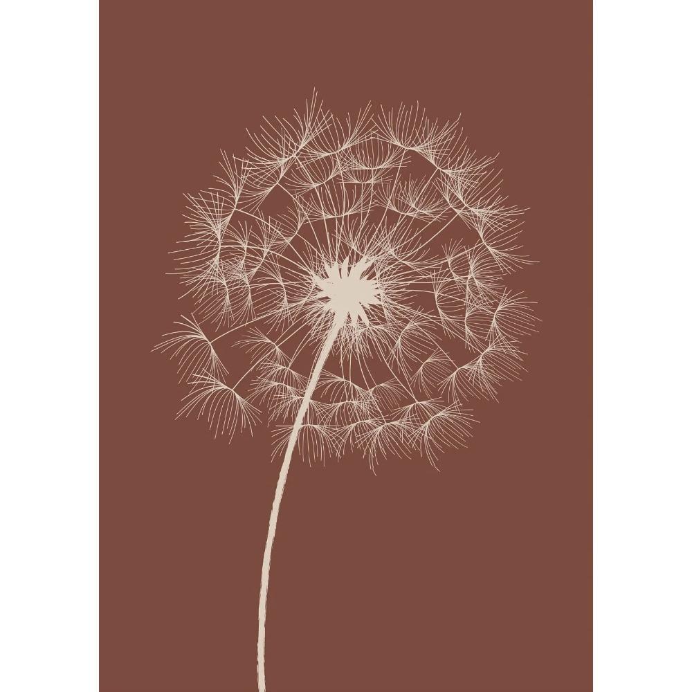 Feather Tree Neutral Dandelion Poster Minimalist Botanical Canvas Painting Print Wall Art Picture for Living Room Home Decor
