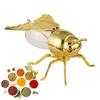 Creative Cartoon Bee Shaped Seasoning Jar Honey Pots With Spoon For Kitchen Decor Festive Parties Condiments Oil Storage Holder