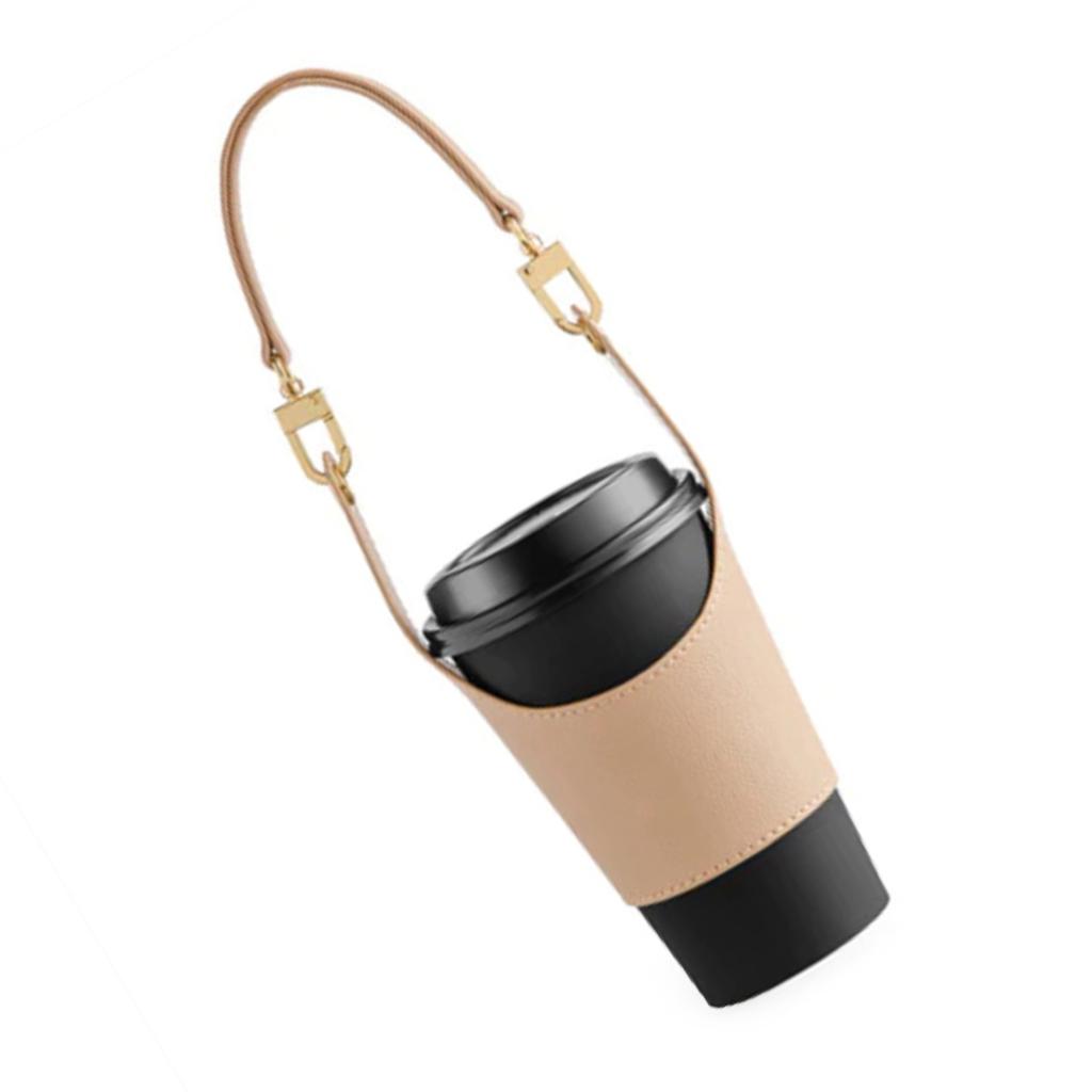 Insulated Coffee Mug Sleeve with Adjustable Strap Portable Protective Cover Cup Holder for Office Or Outdoor Use