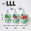 Hand-woven Fruit Storage Net Bag – Round Wall-hanging Crochet Basket for Fruits and Vegetables3pcs