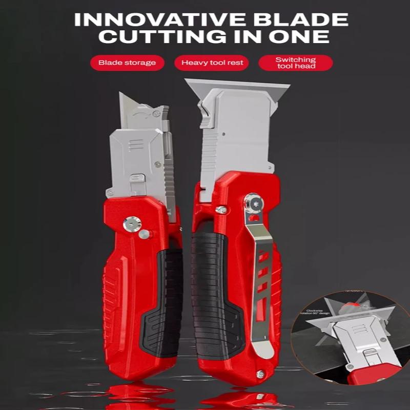 Multifunctional Utility Spatula Folding Dual Purpose Cable Stripping Heavy Duty Thickened Wire Stripping Portable Manual Utility Knife