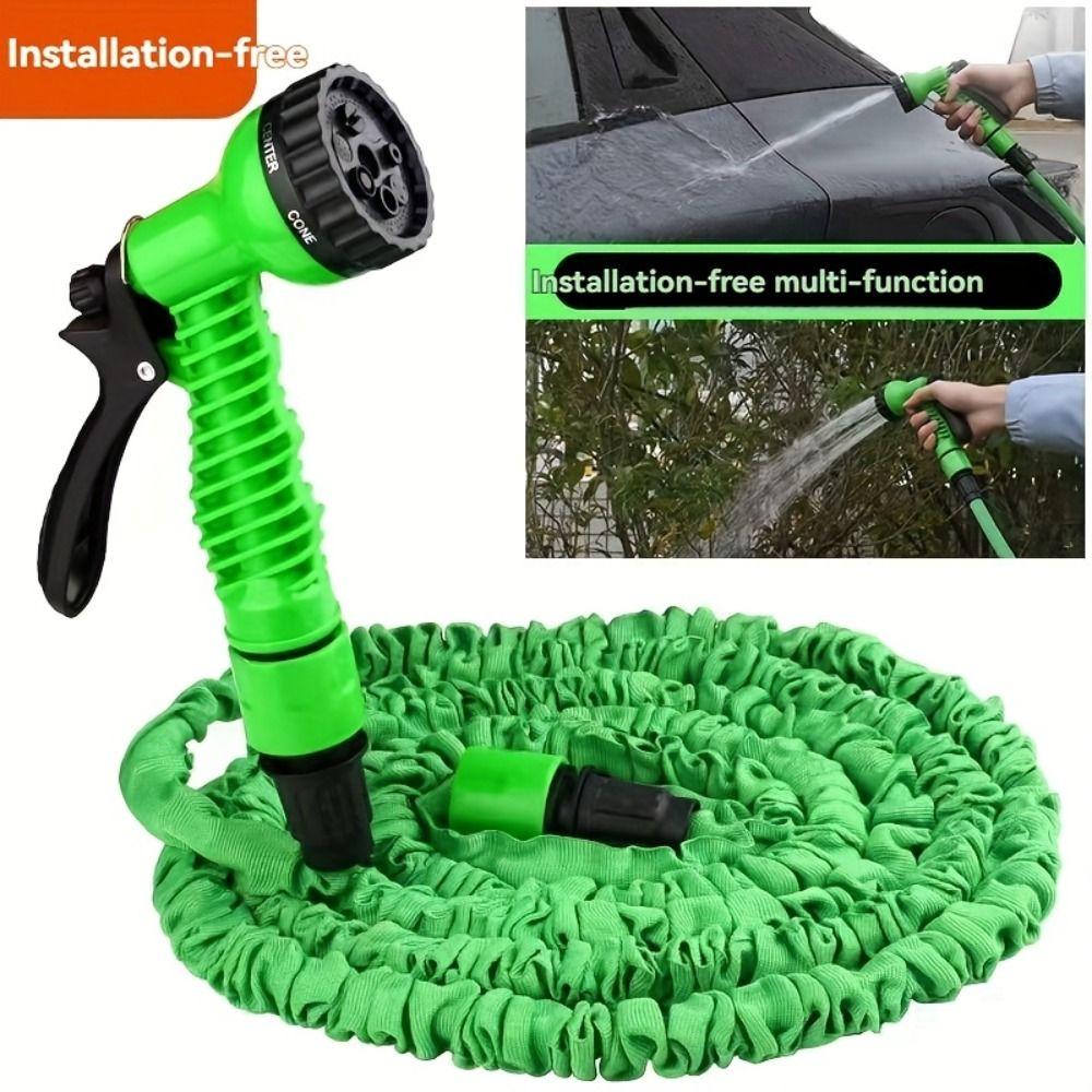 7 Spraying Functions Expandable Magic Hose Plastic Material Car Wash Sprayer Home