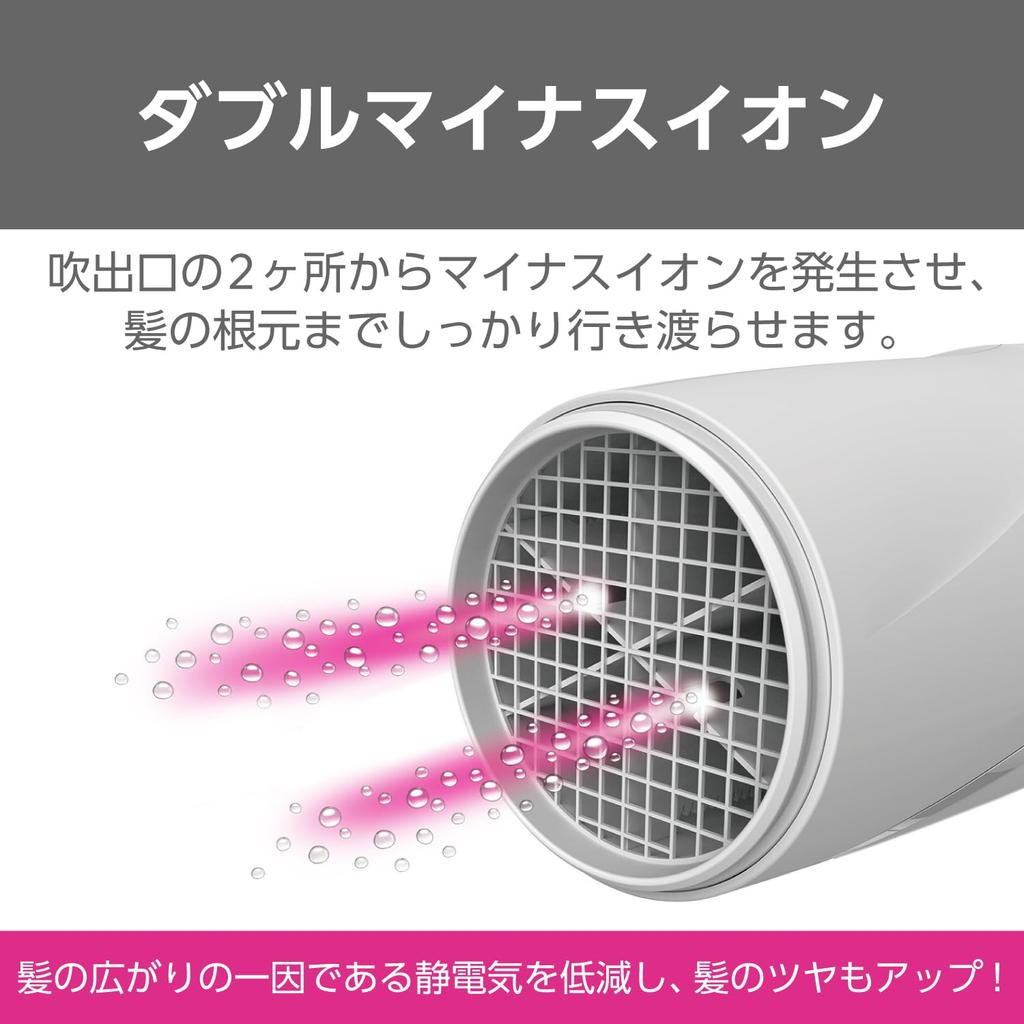 Tescom Hair Dryer, Negative Ion, Foldable, High Airflow, Lightweight, Gold, TD330B-N