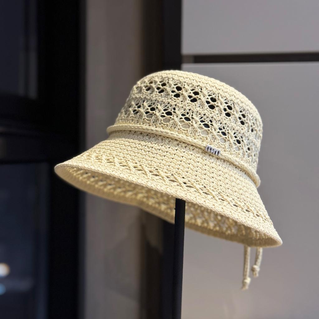 Summer hollow breathable fisherman's hat children show their faces small casual plain top hat curled edge shading sun protection